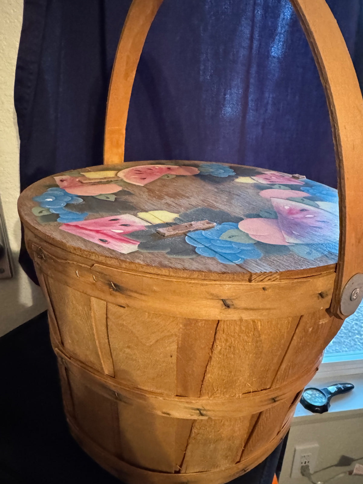 Decorative Hand Painted Basket