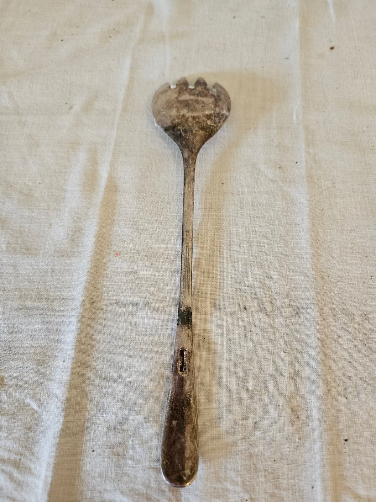 Italian silverplate serving fork