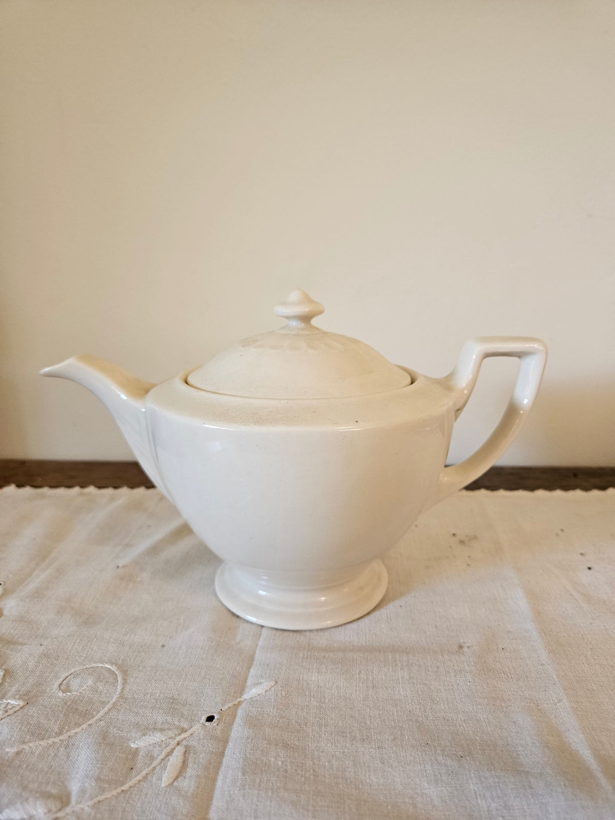Vintage cream teapot
