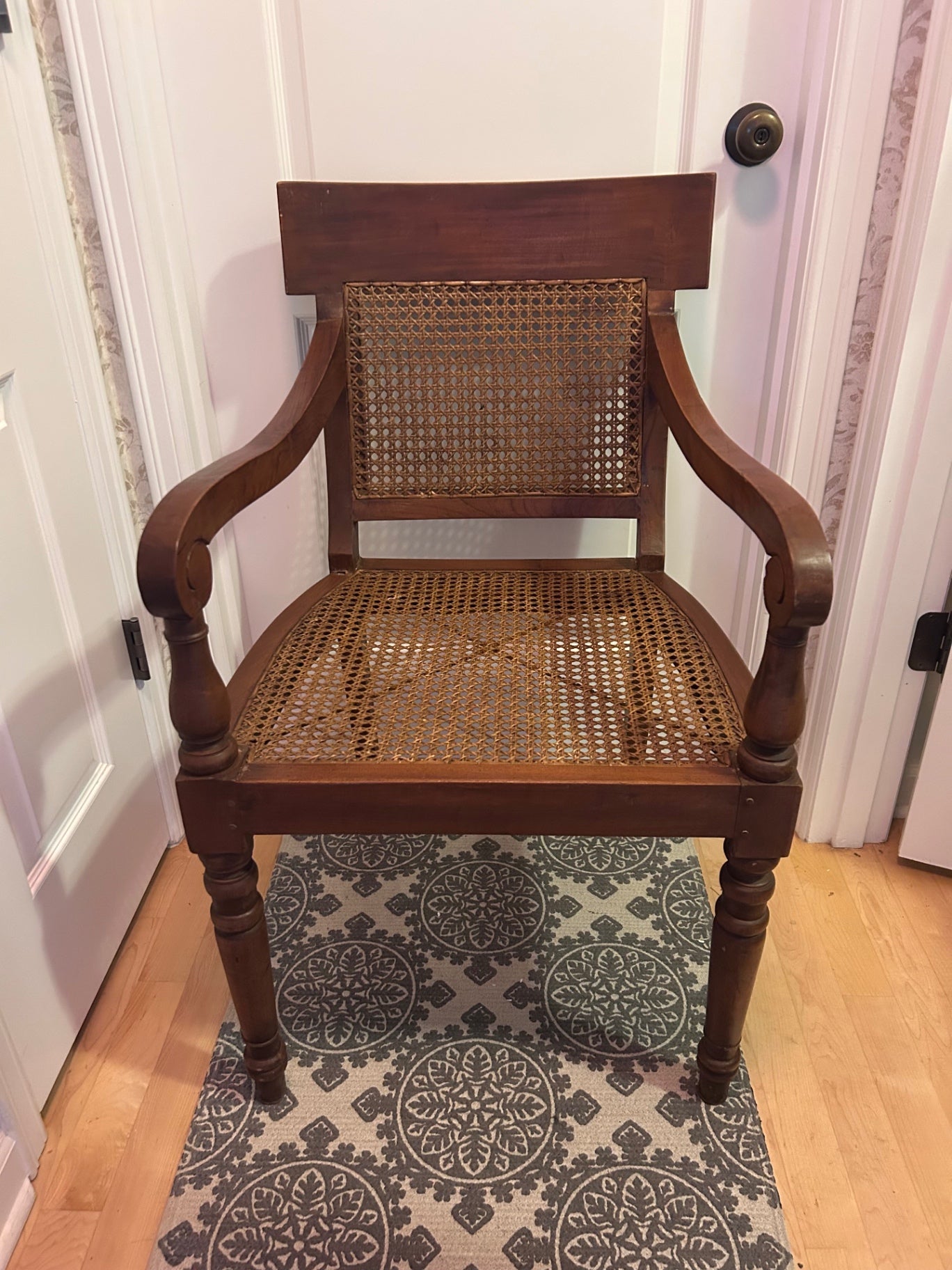 Wood cane chair