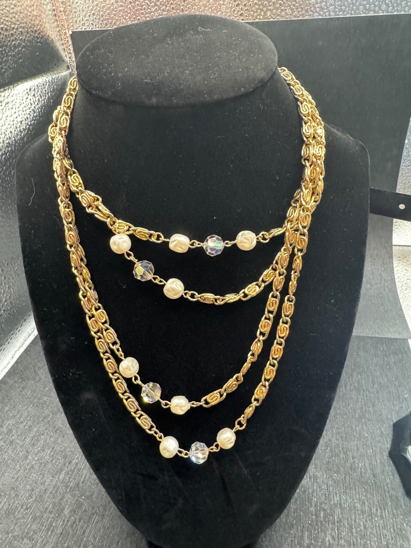 Vintage Long gold tone chain