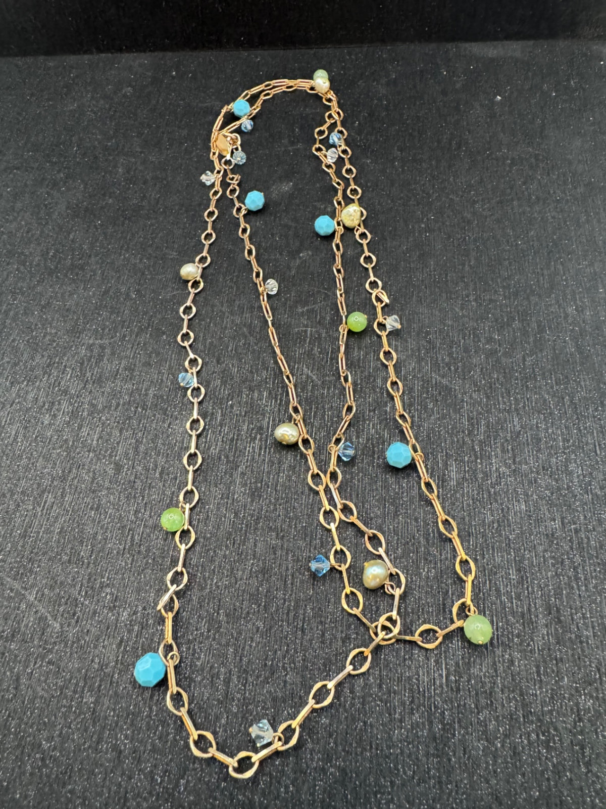 Gold tone Necklace with beads