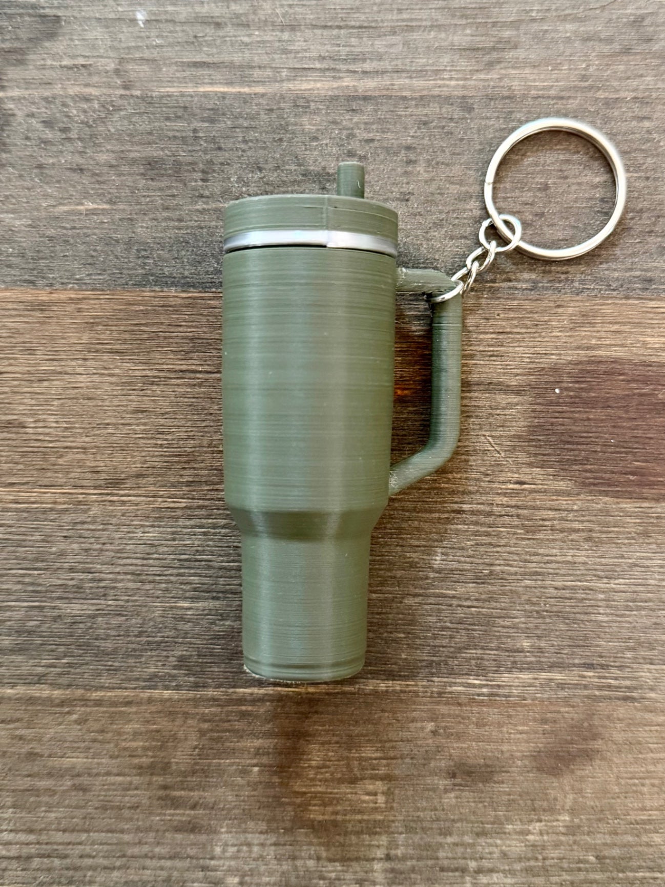 Stanley Cup Keychain Chapstick Holder - Green
