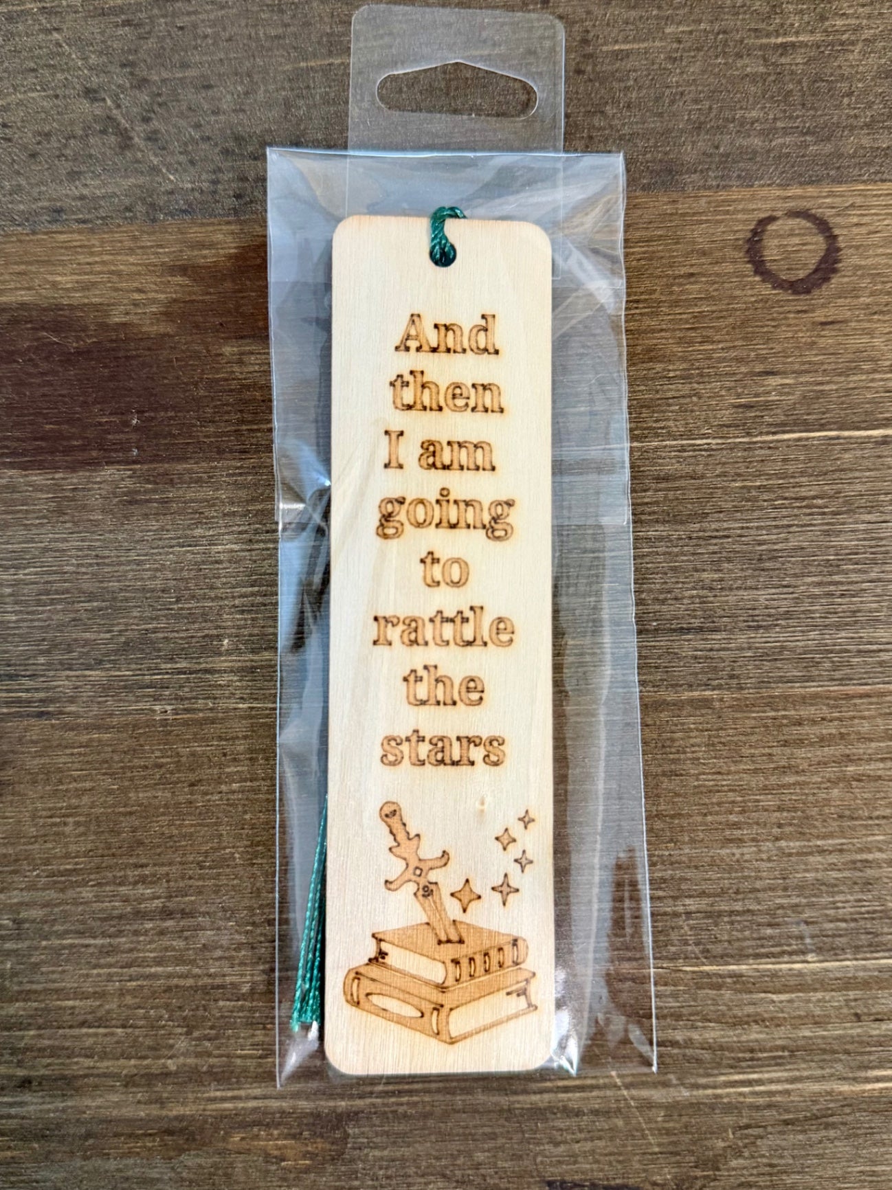 Wooden Bookmark - Rattle the Stars
