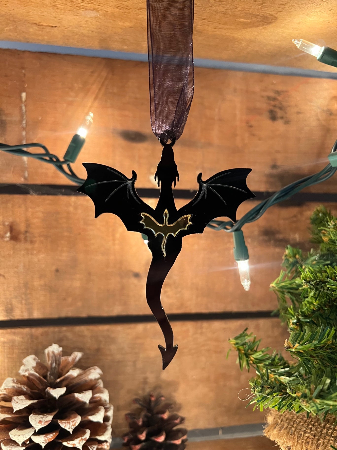 Fourth Wing Dragon Acrylic Christmas Ornament