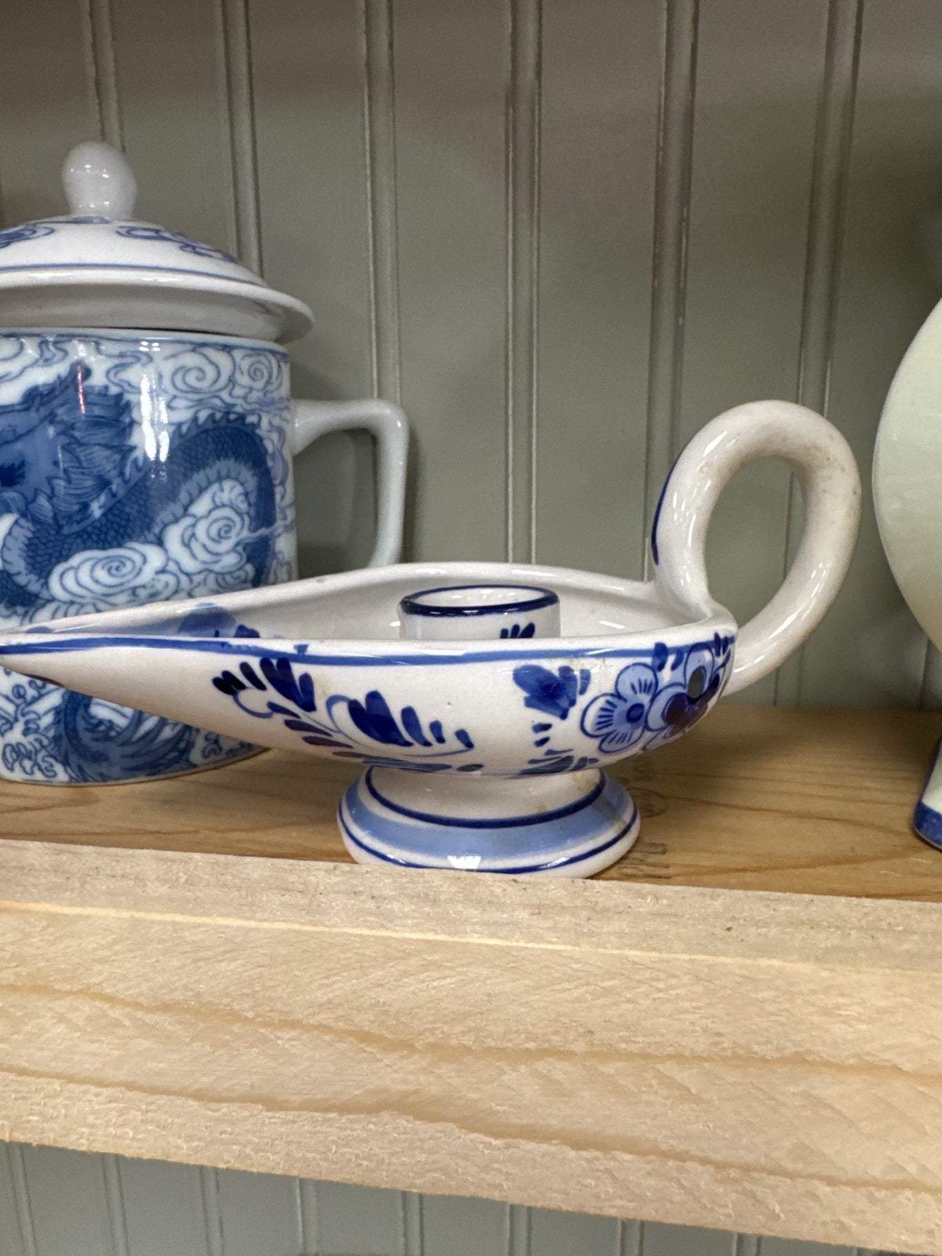 Delft Blue Ceramic Candle Holder