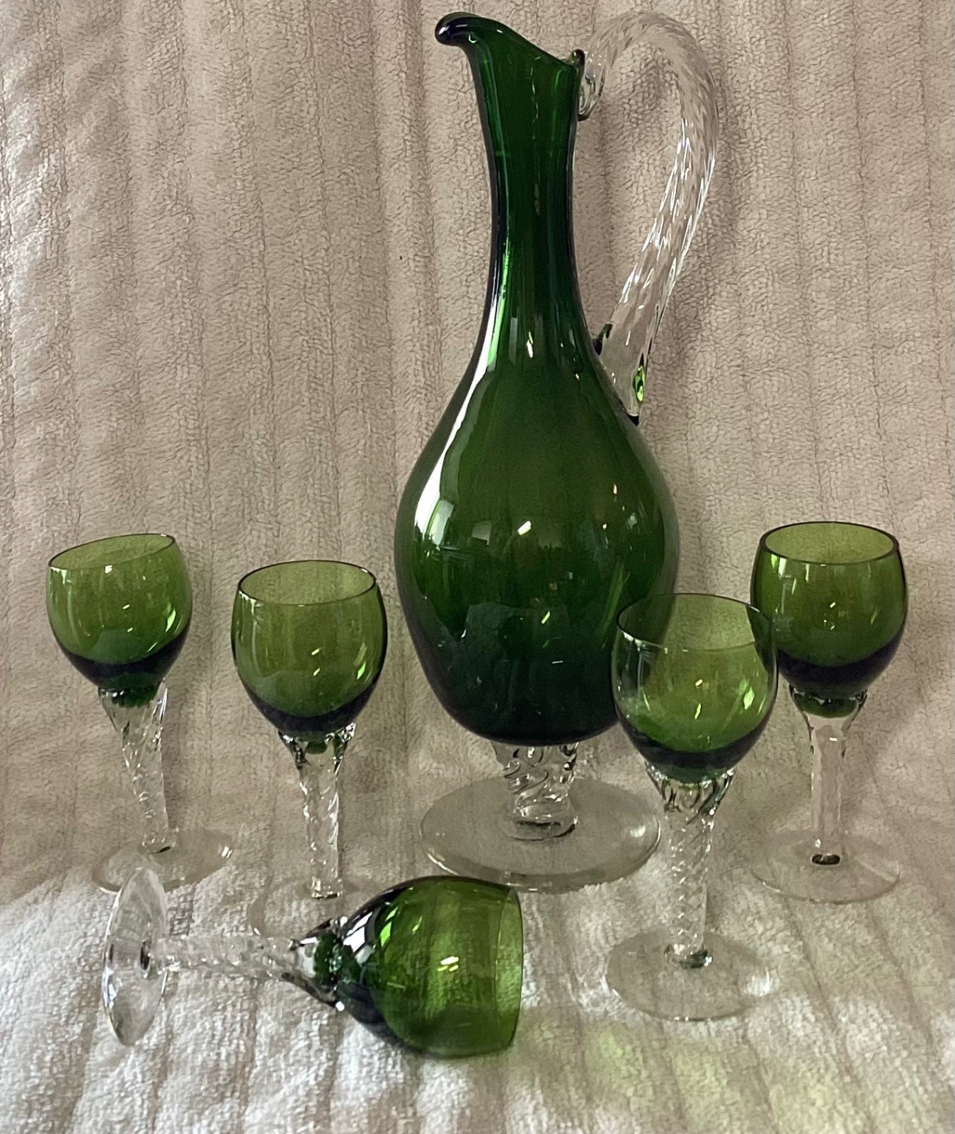 Decanter with six matching glasses right away a difference in the lives of