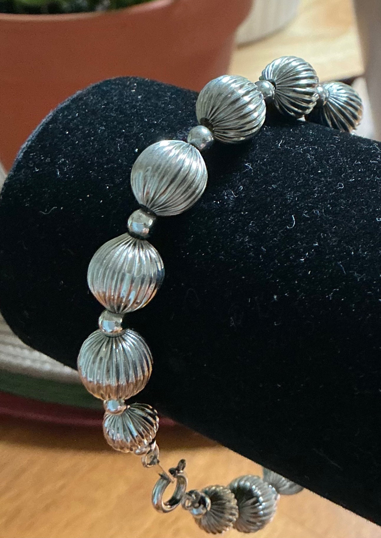 Lightweight silver-tone bracelet