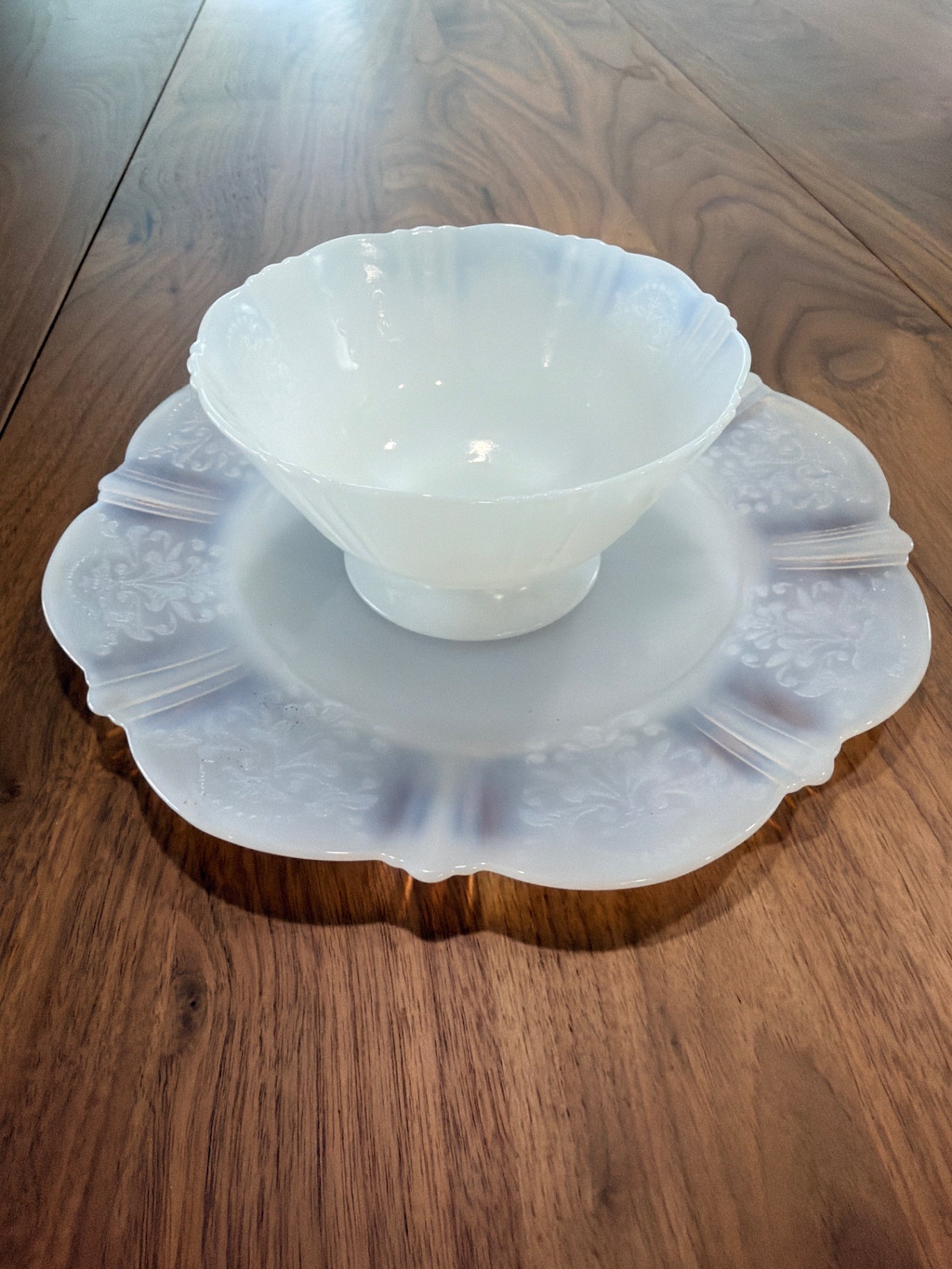 Vintage MacBeth-Evans American Sweetheart Monax Cereal Bowl & Sherbet Dish White