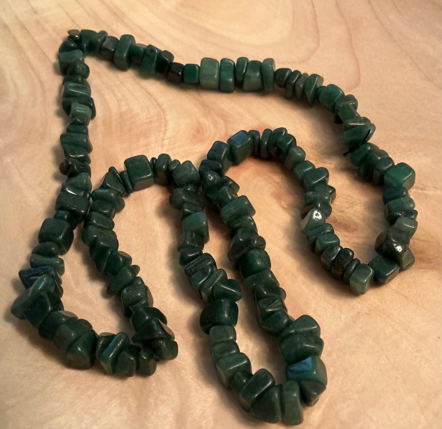 Strand of Dark Green Stones
