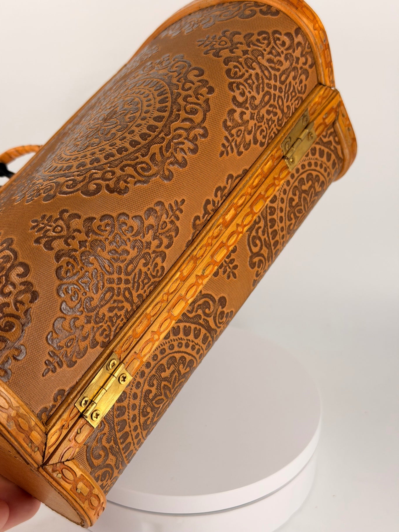 Vintage c. 1960s Wooden Box Purse