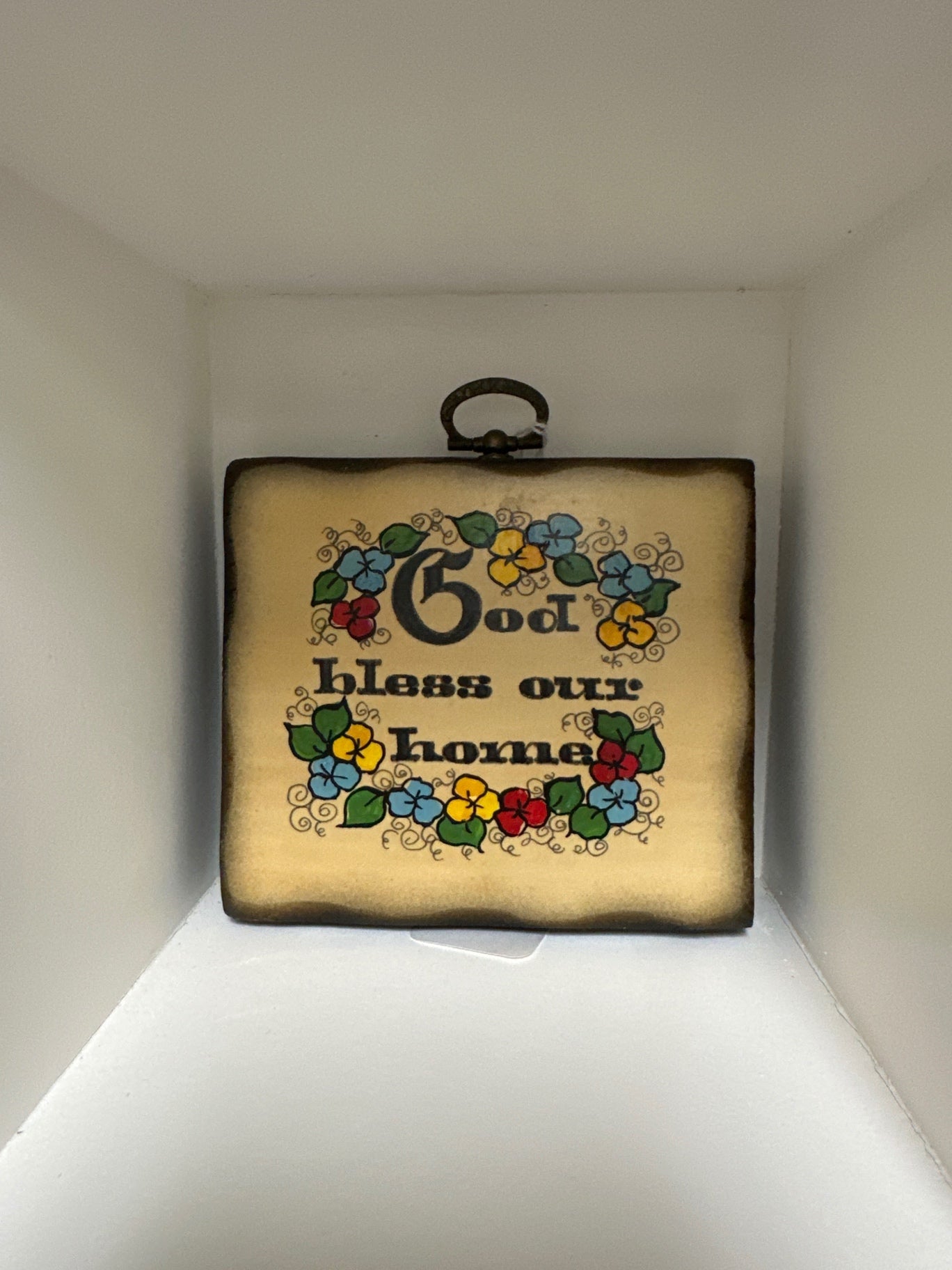 God bless our home, Wood plaque