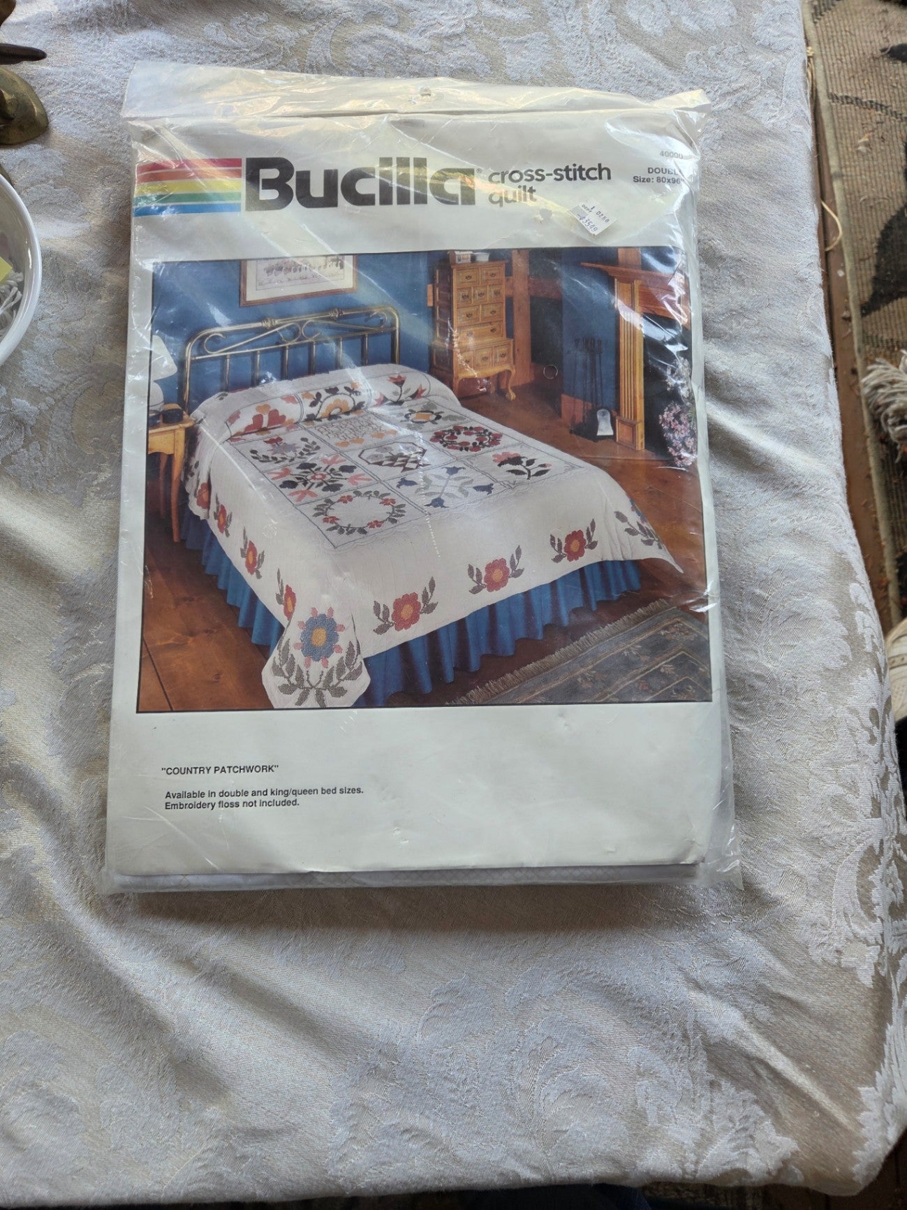 New Bucilla cross- stitch quilt