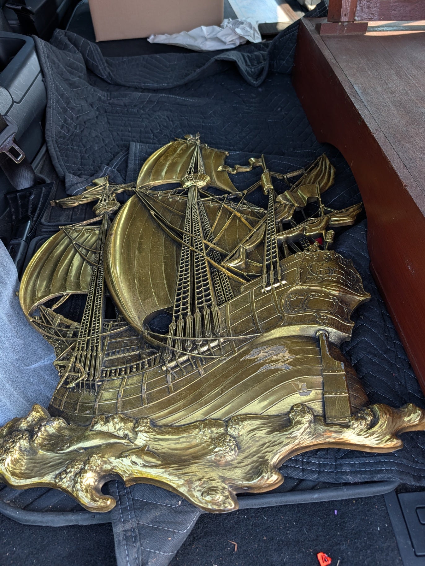 Vintage 1958 Molded Pirate Ship