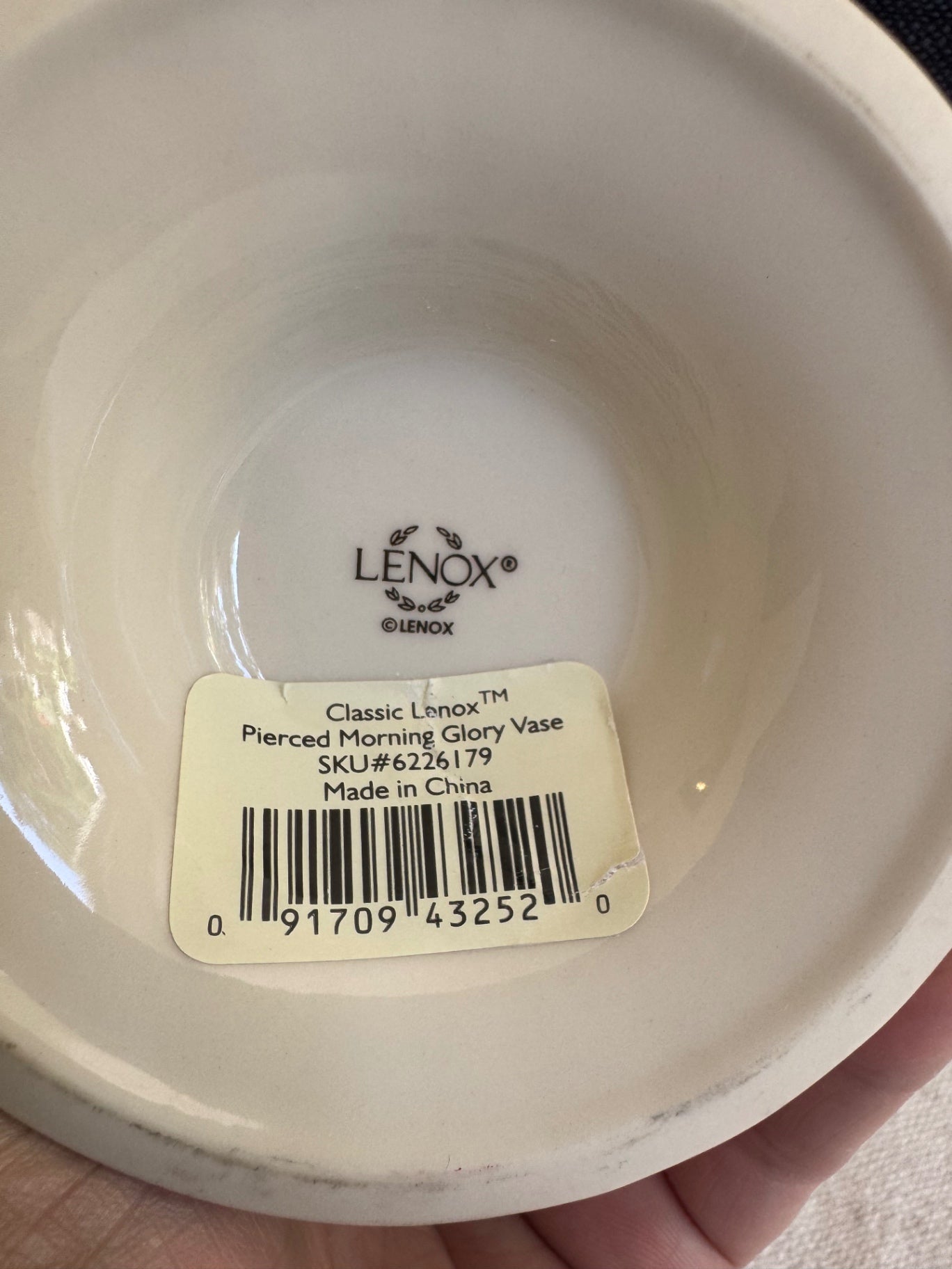 vintage Lenox Pierced Morning Glory Vase