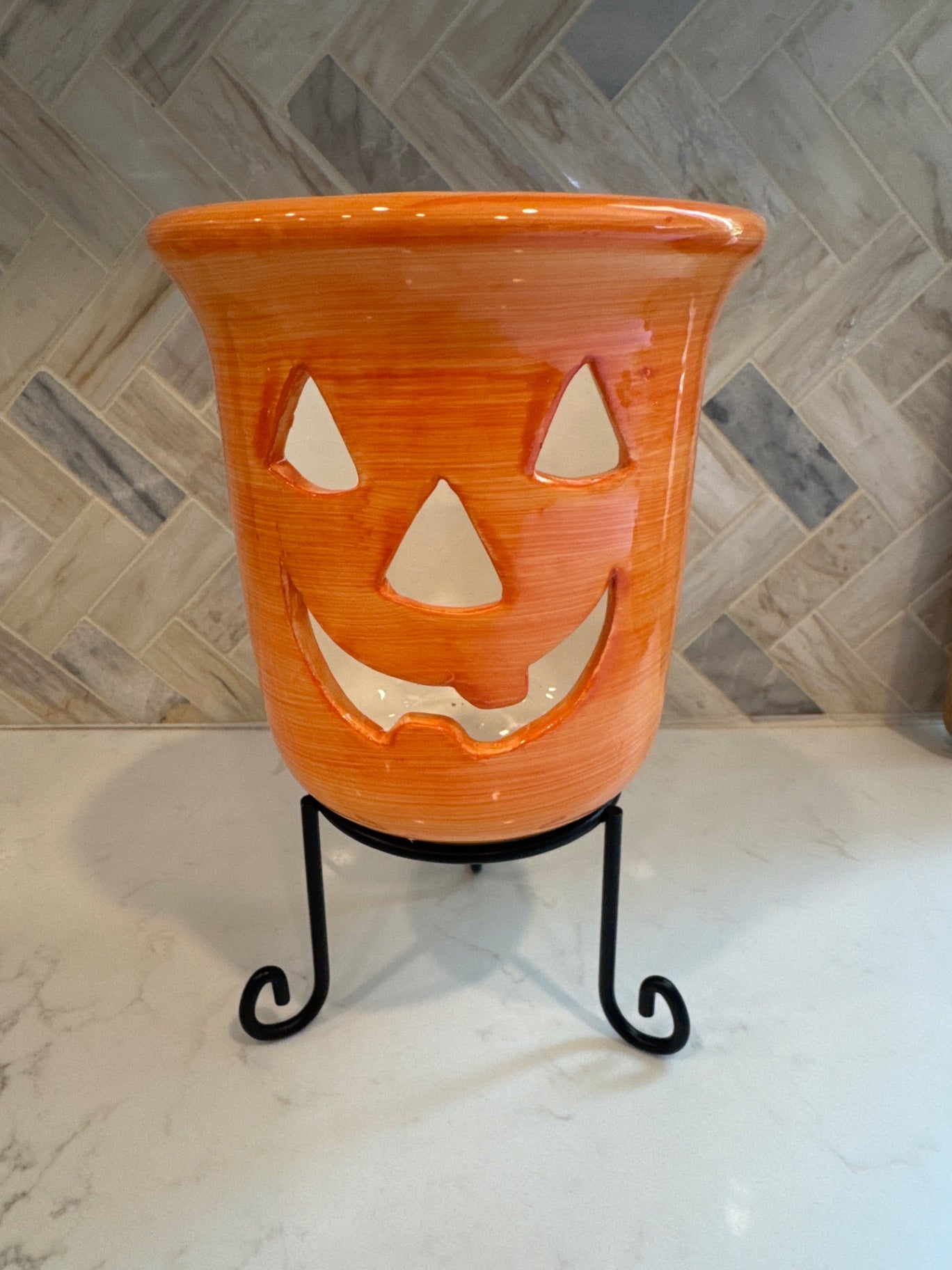 Pumpkin Luminary w/Stand