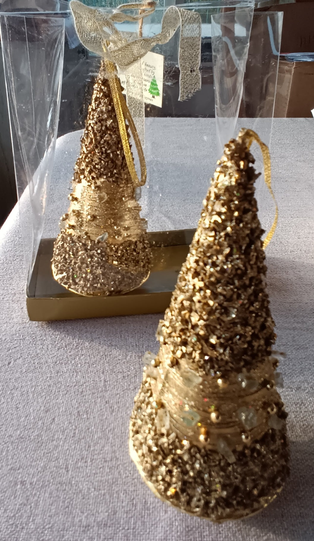 Sparkly, Golden Trees Handmade in Philippines
