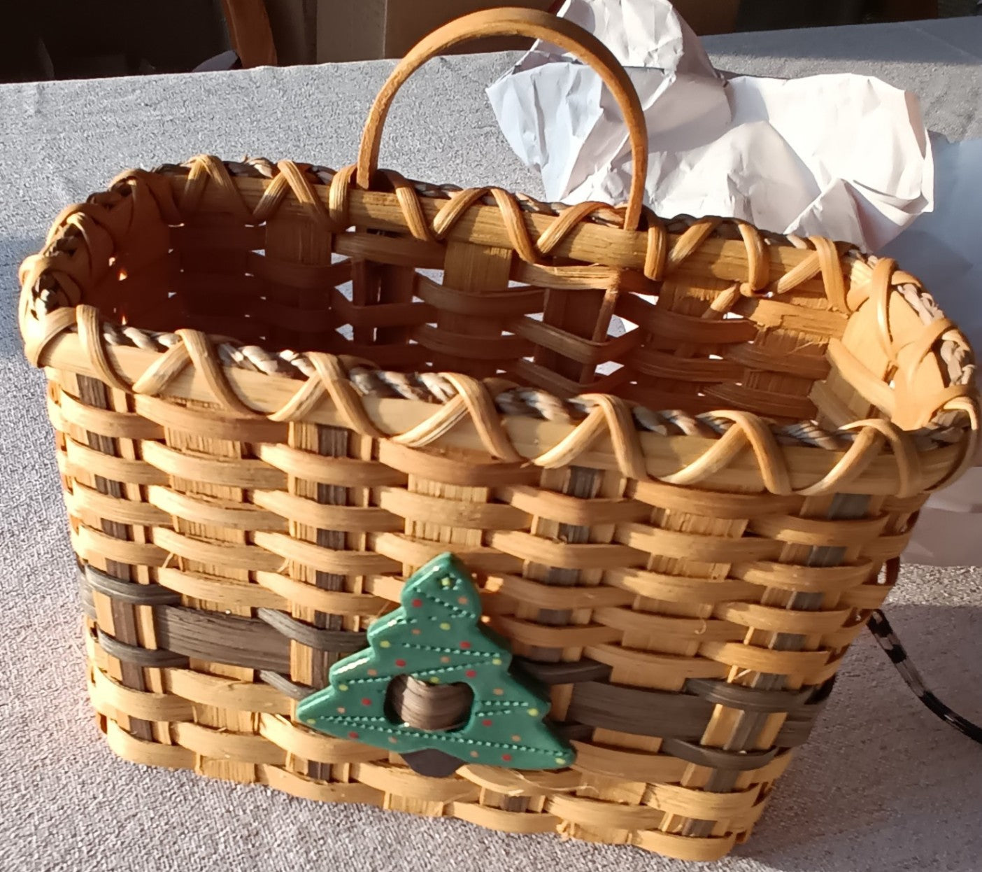 Basket w/Tree Signed & Dated 2000