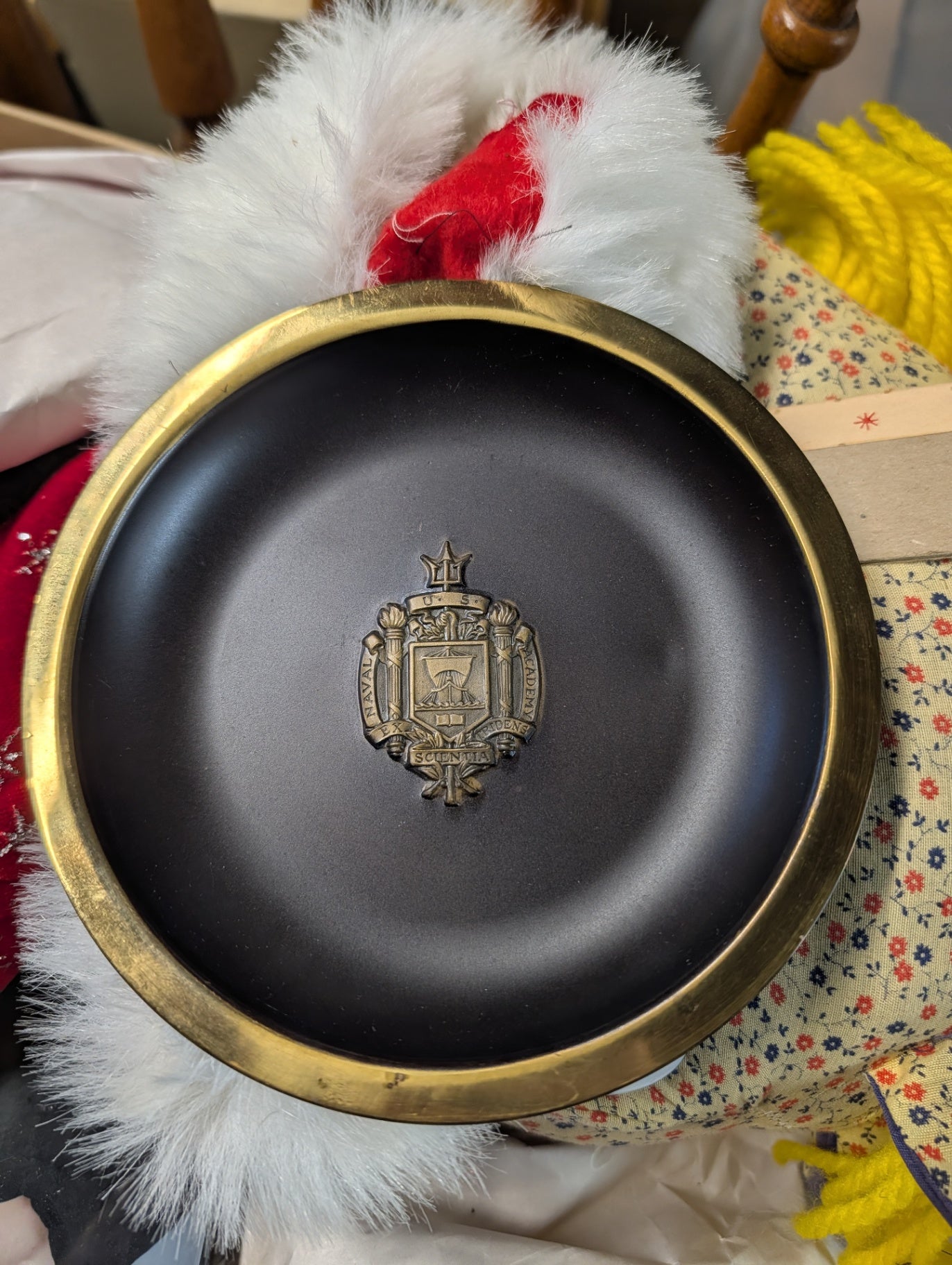 Vintage US Naval Academy Dish with Hanger