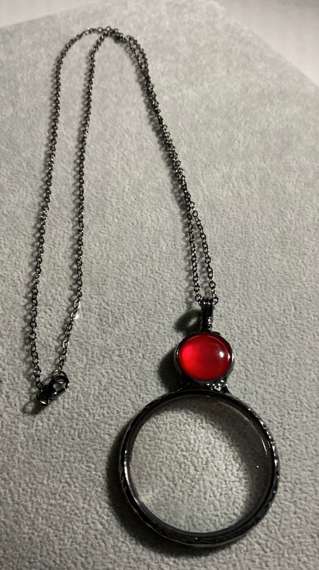 Red Magnifier Necklace