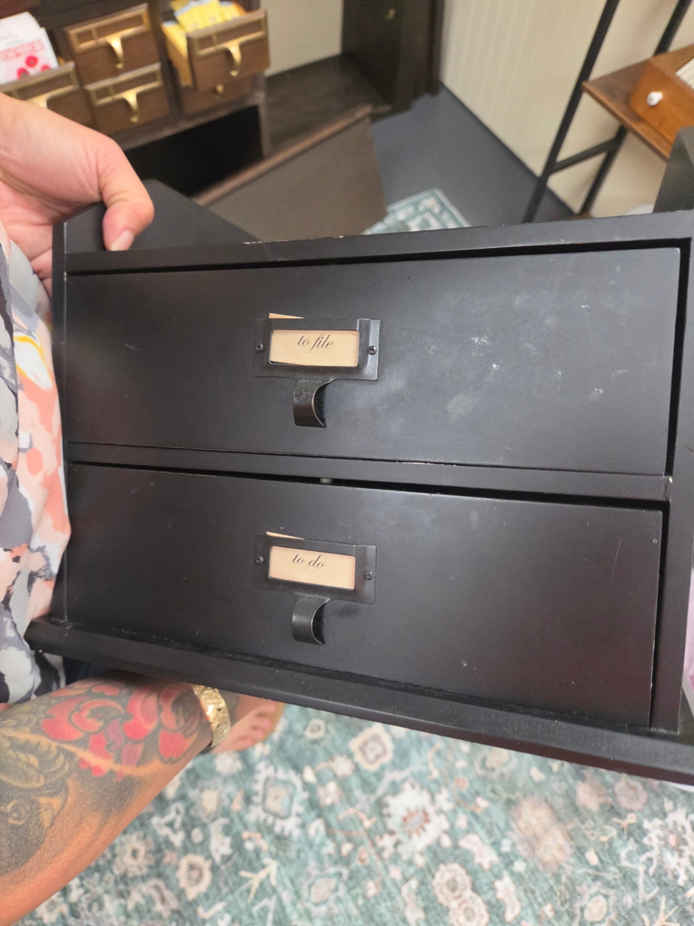 Black file box