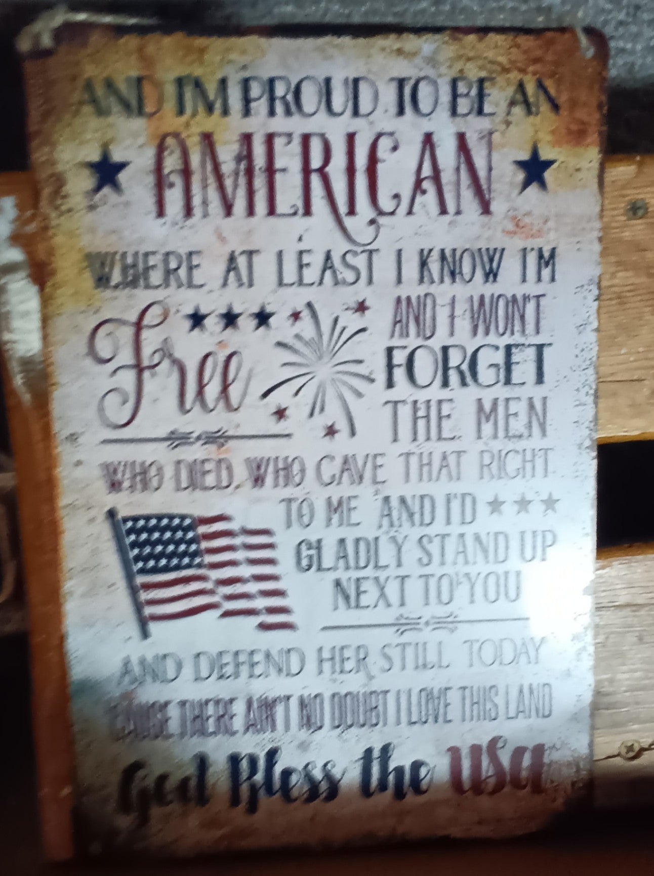 Celebrate America Metal Sign