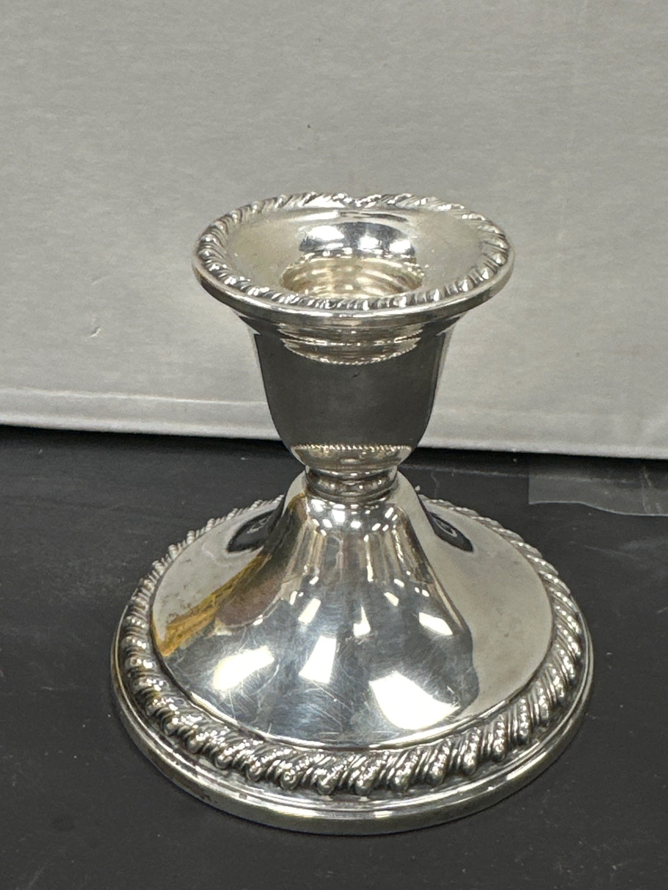 Sterling silver candle holder