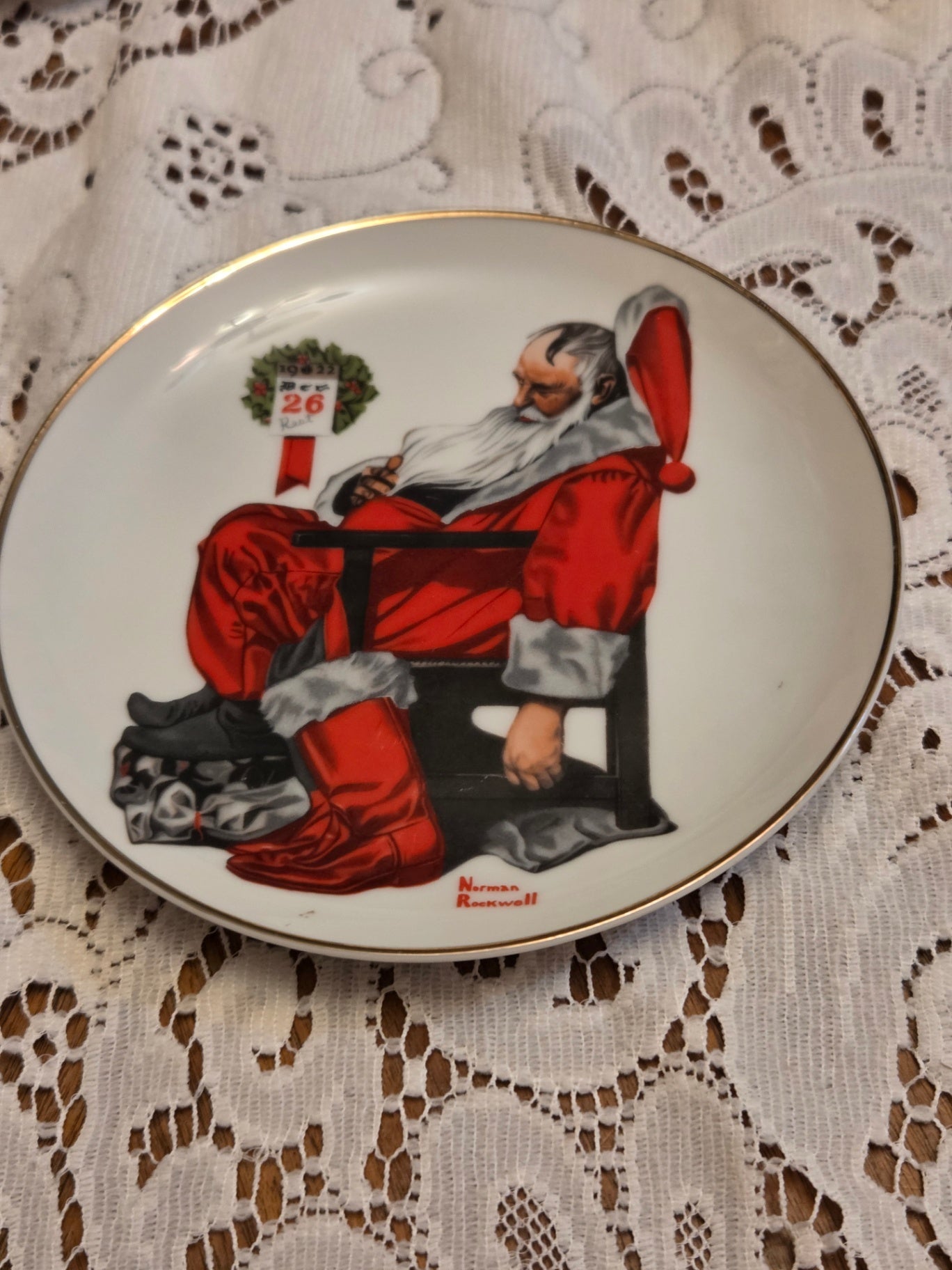 Rockwell santa plate