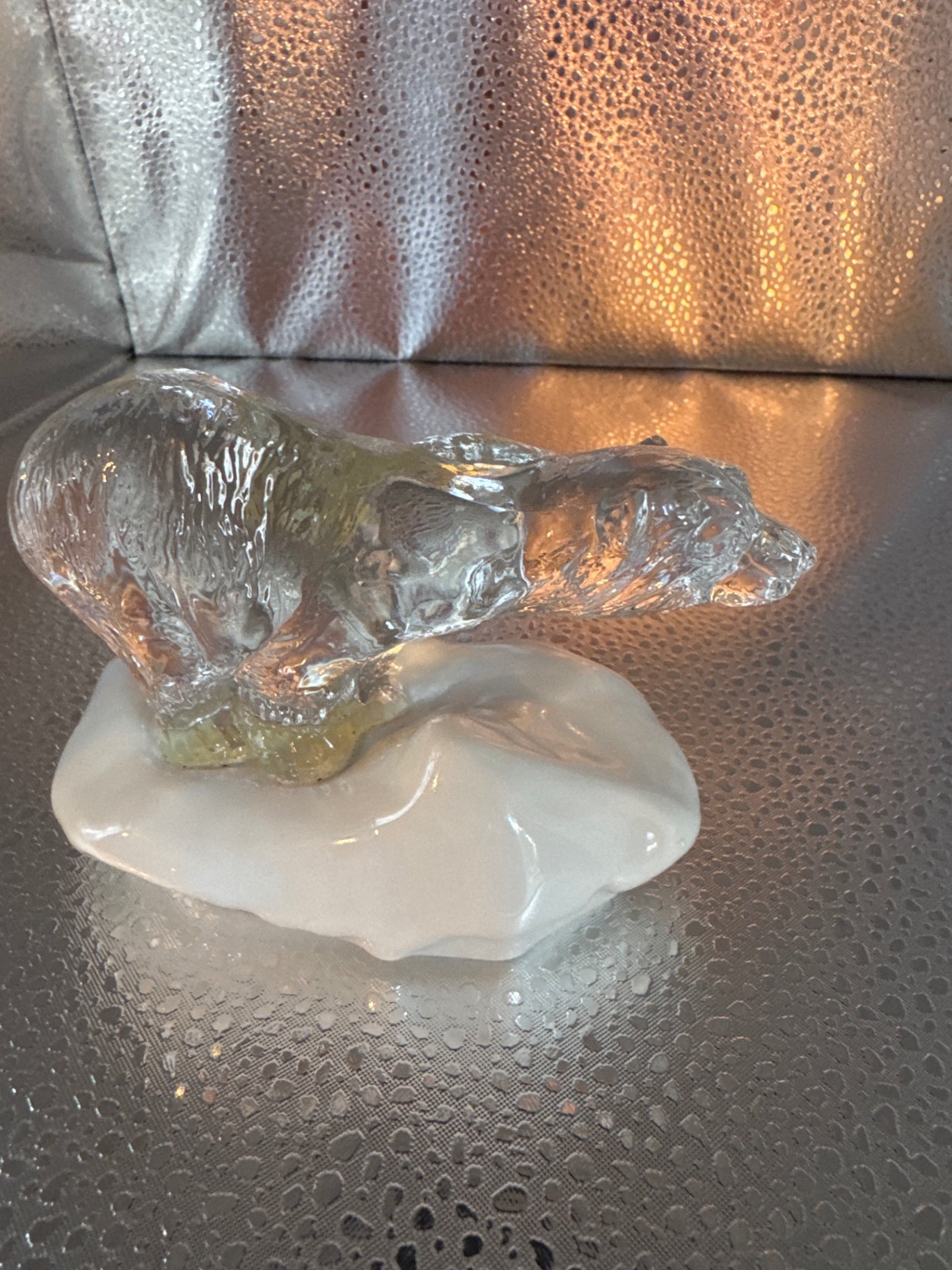 Vintage Glass Polar Bear