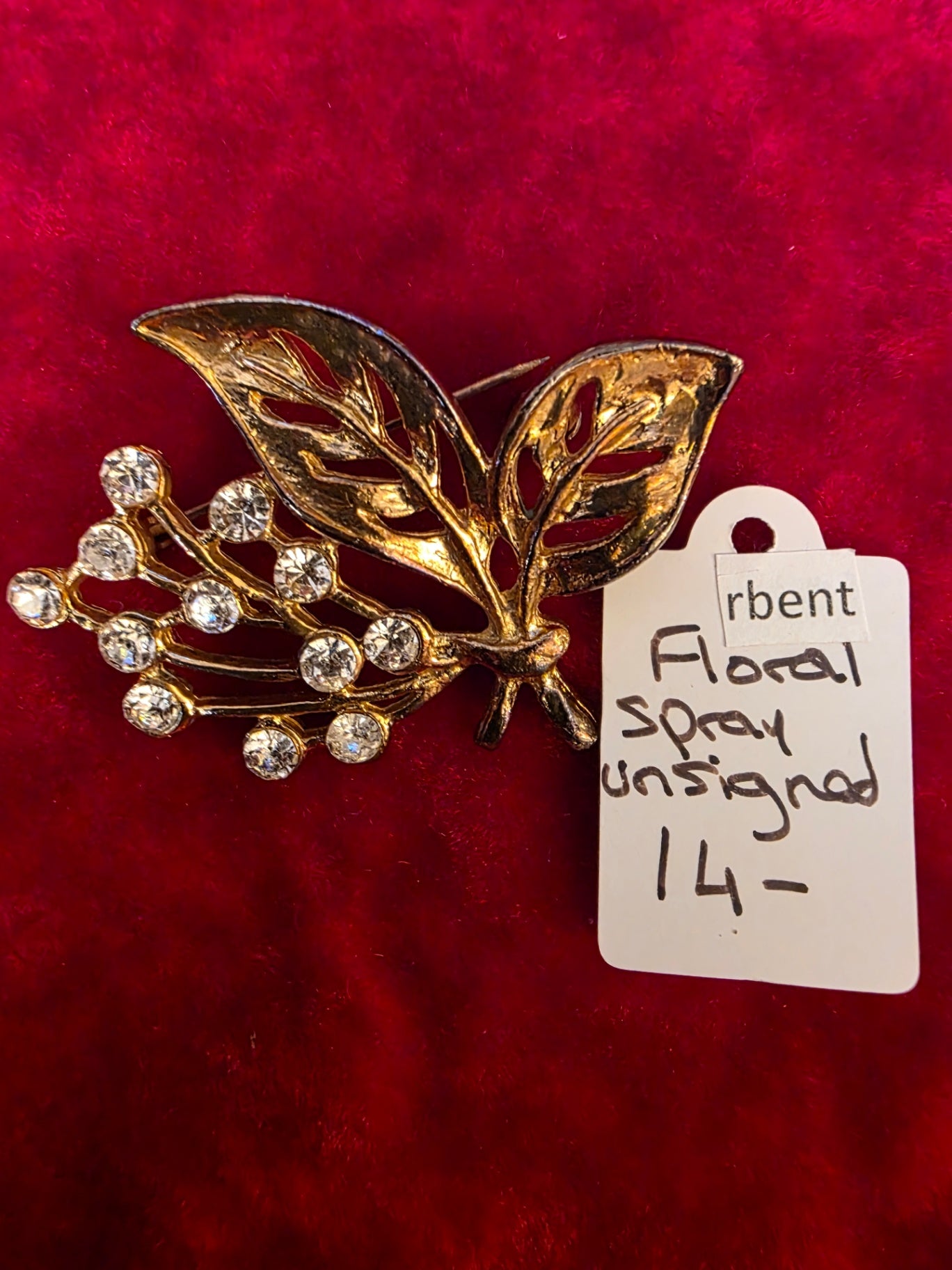 FLORAL SPRAY PIN.