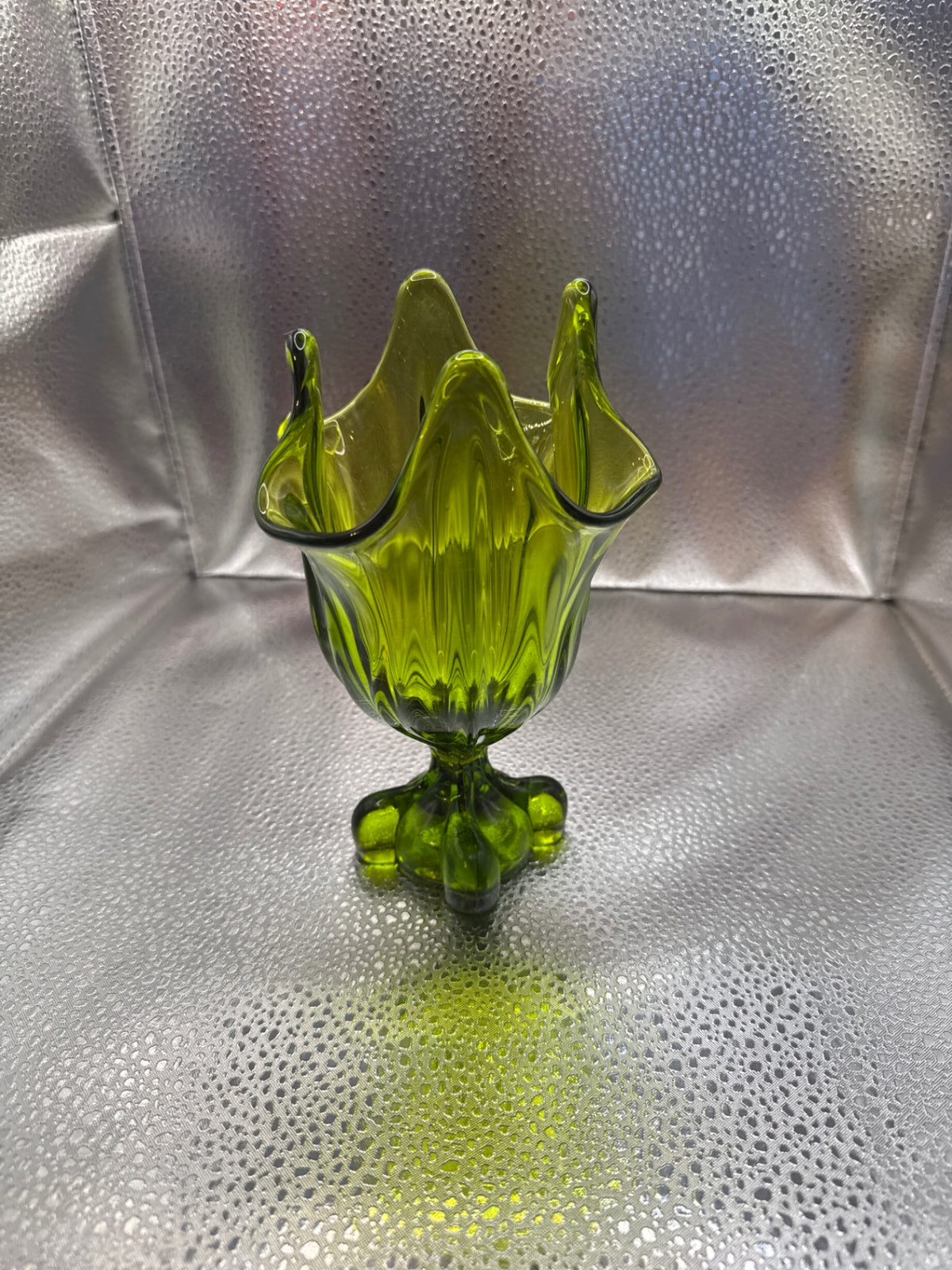 Vintage Viking Avocado Swung Vase