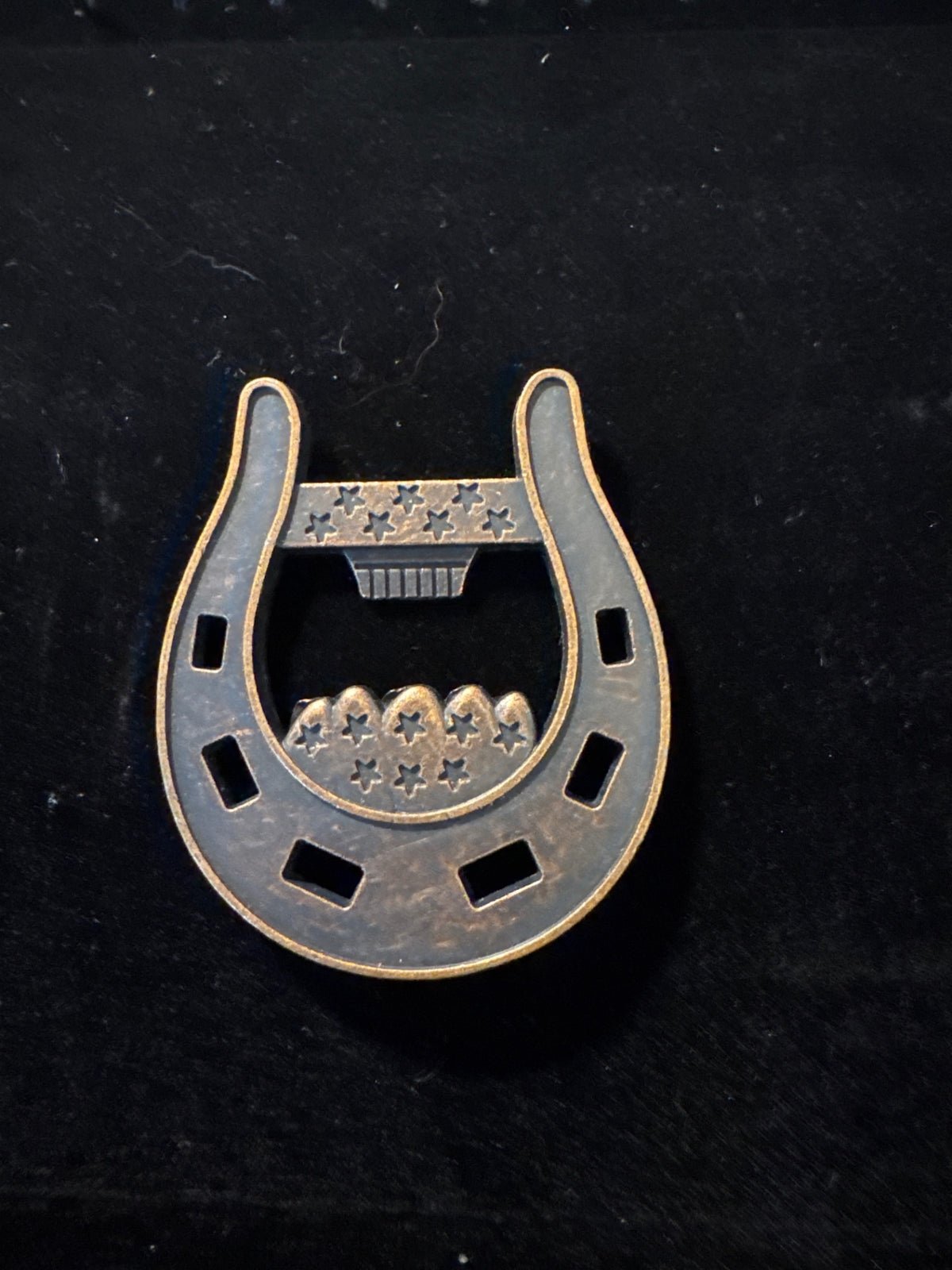 Horse shoe bottle opener
