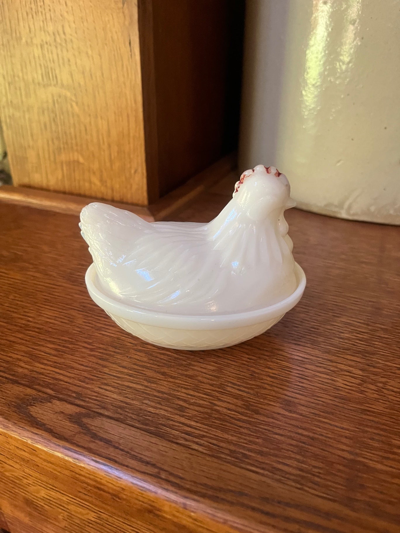Vintage Westmoreland Milk Glass Hen on Nest