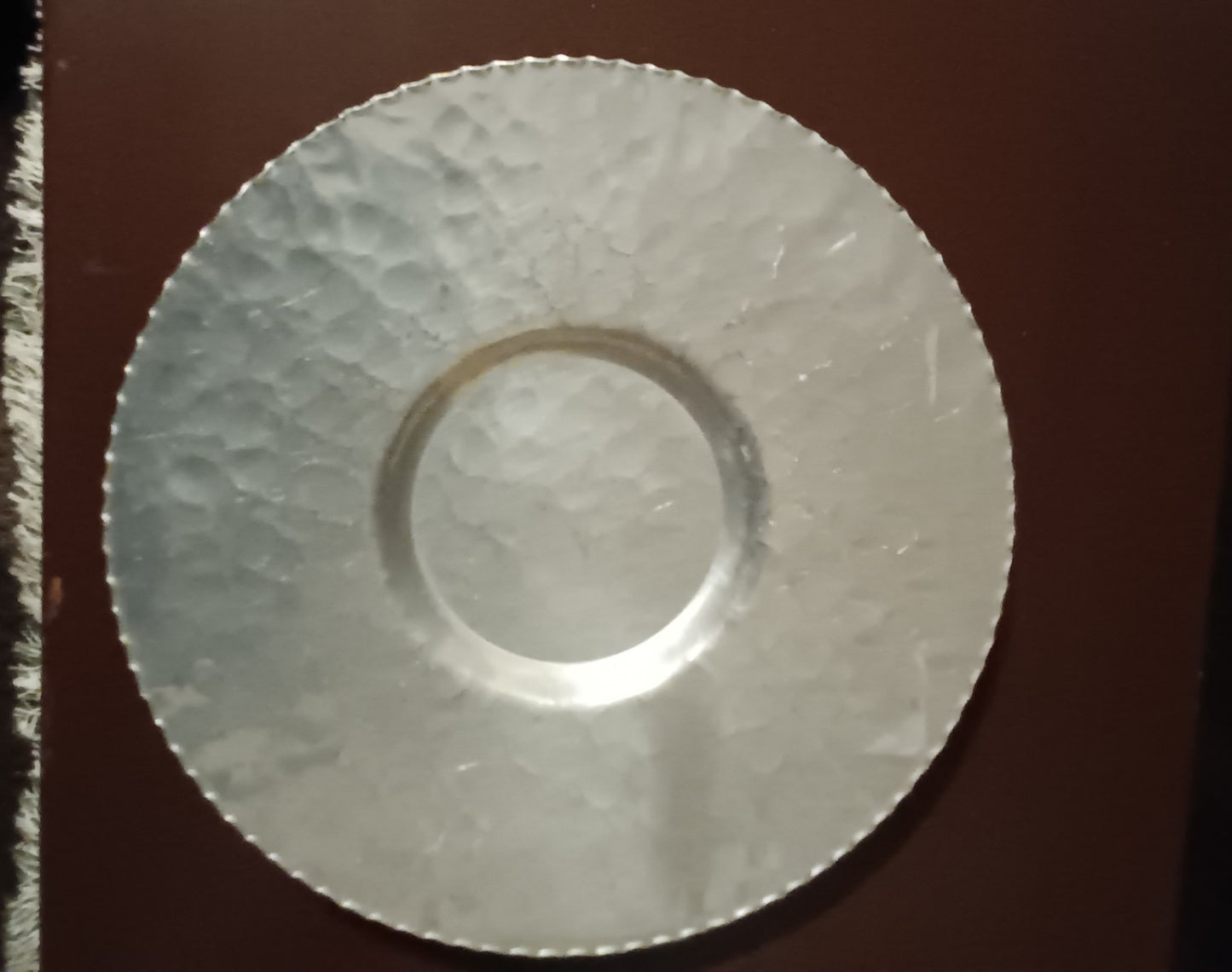 Hand Wrought Aluminum Plate 8"