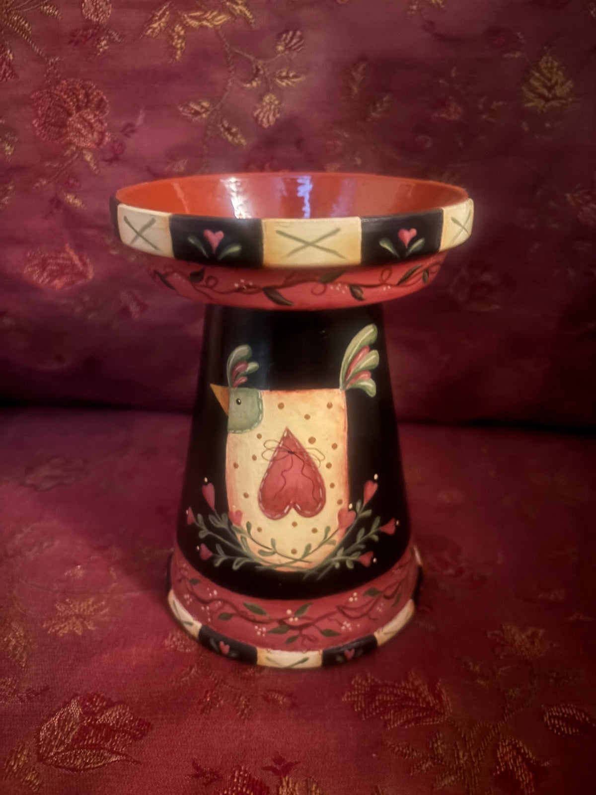 Hand-crafted bird feeder or candle holder
