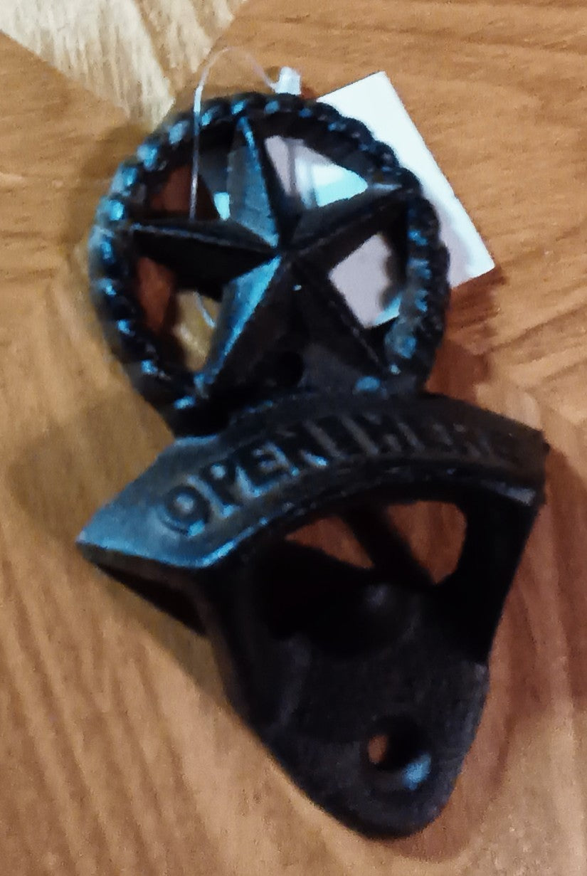 Cast Iron Western Star Bottle Opener