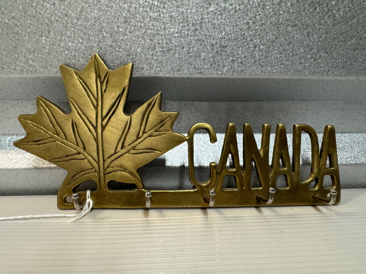Vintage brass Canada key holder