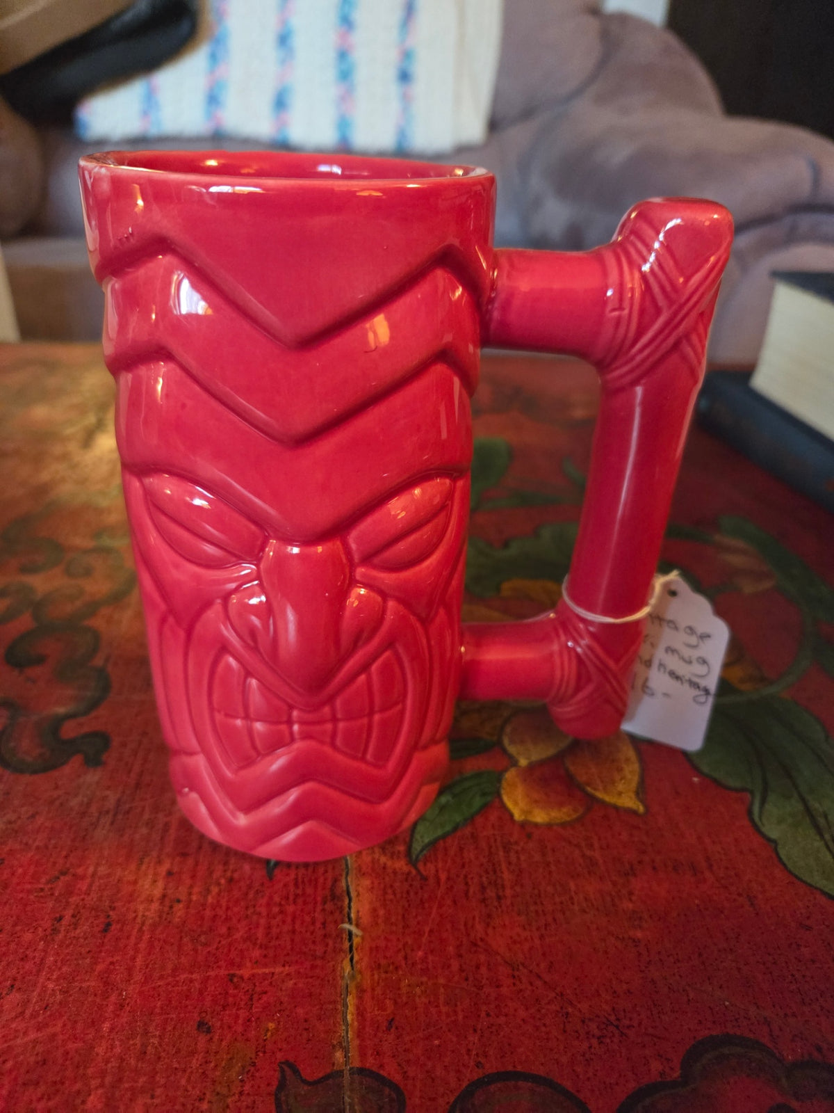 Red tiki mug