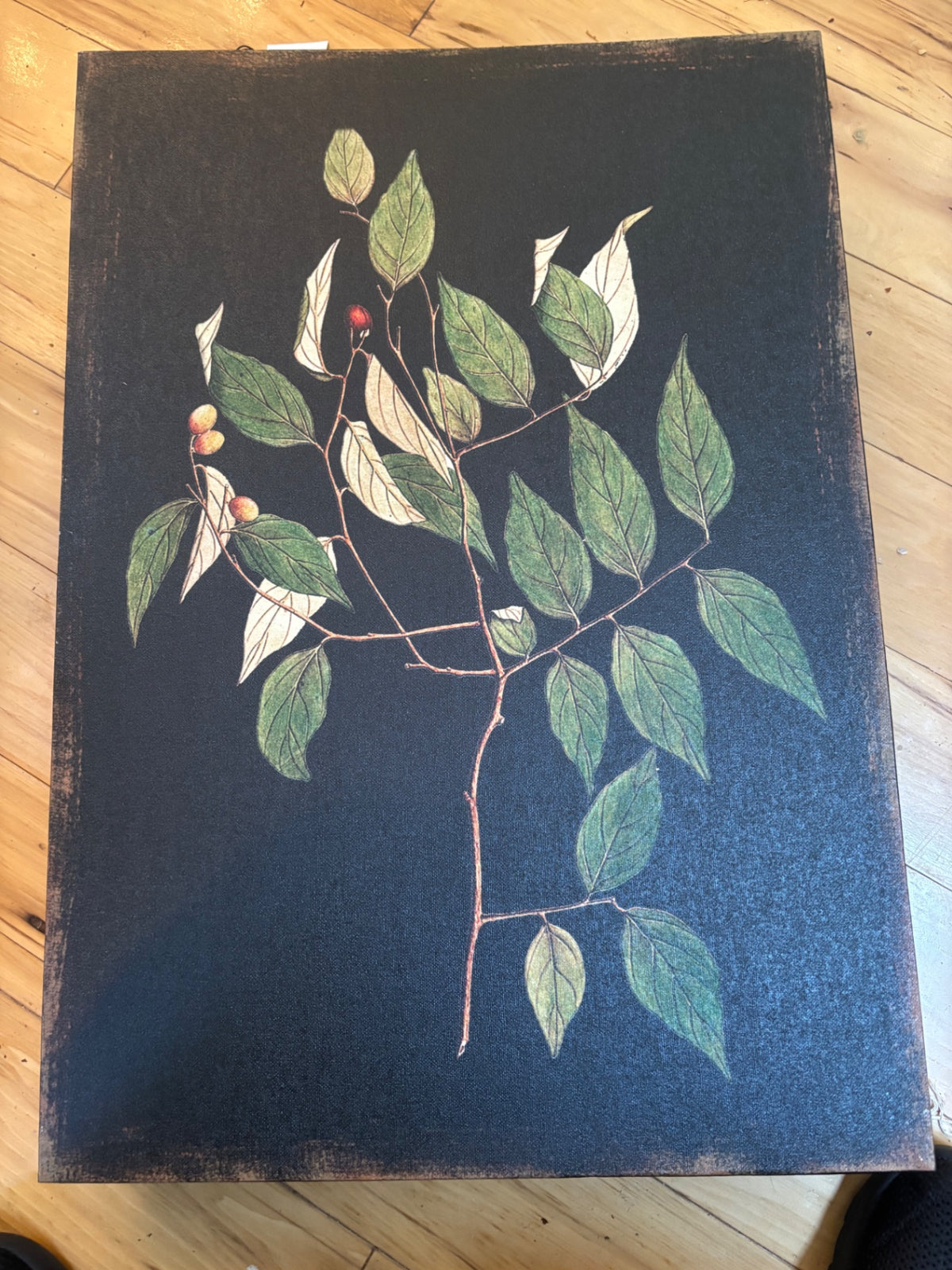 Black floral wall art