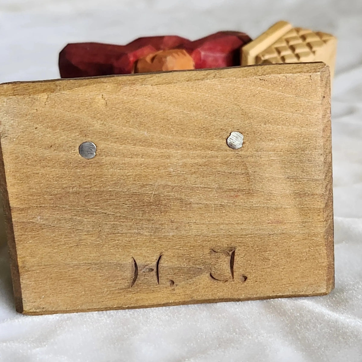 1940s Swedish Folk Art Carving - Old Woman with BasketCollectibles
