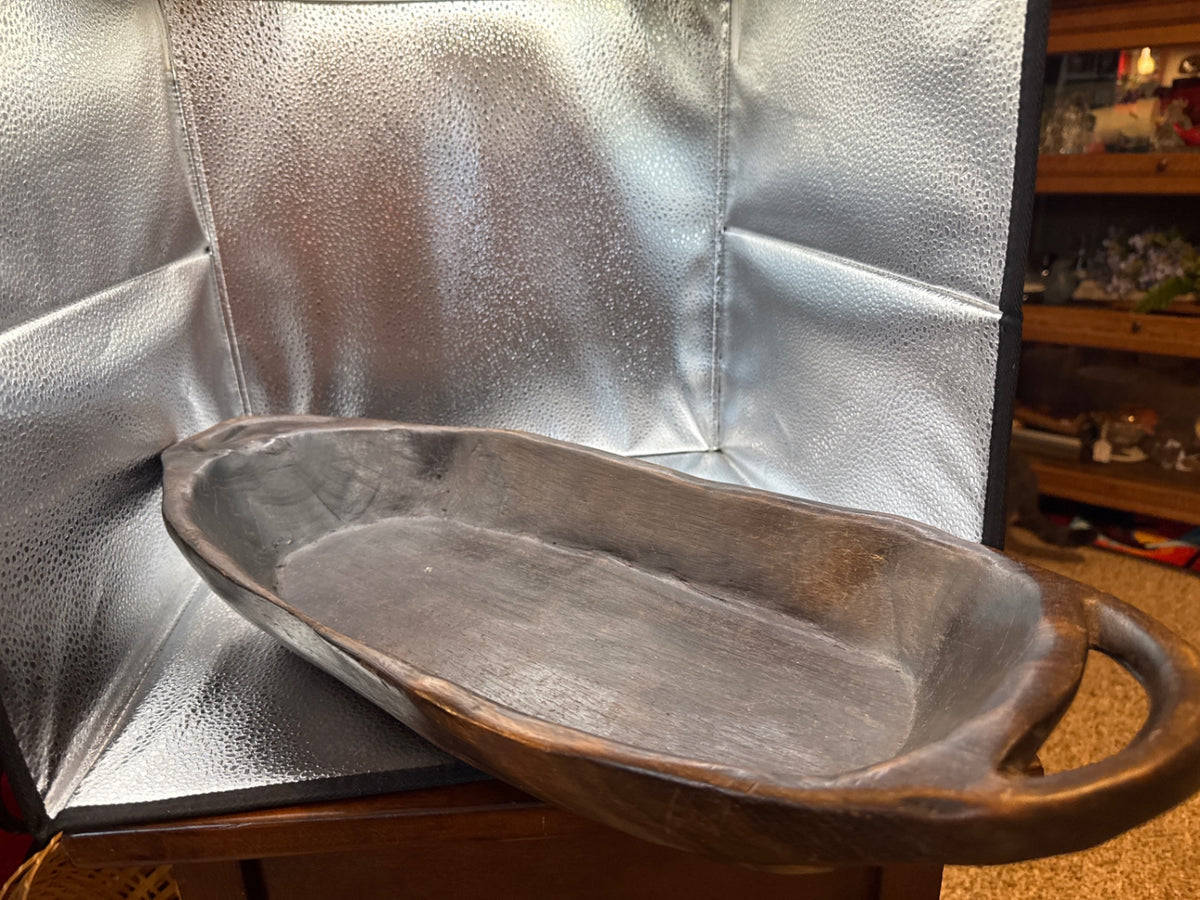 Carved dough bowl