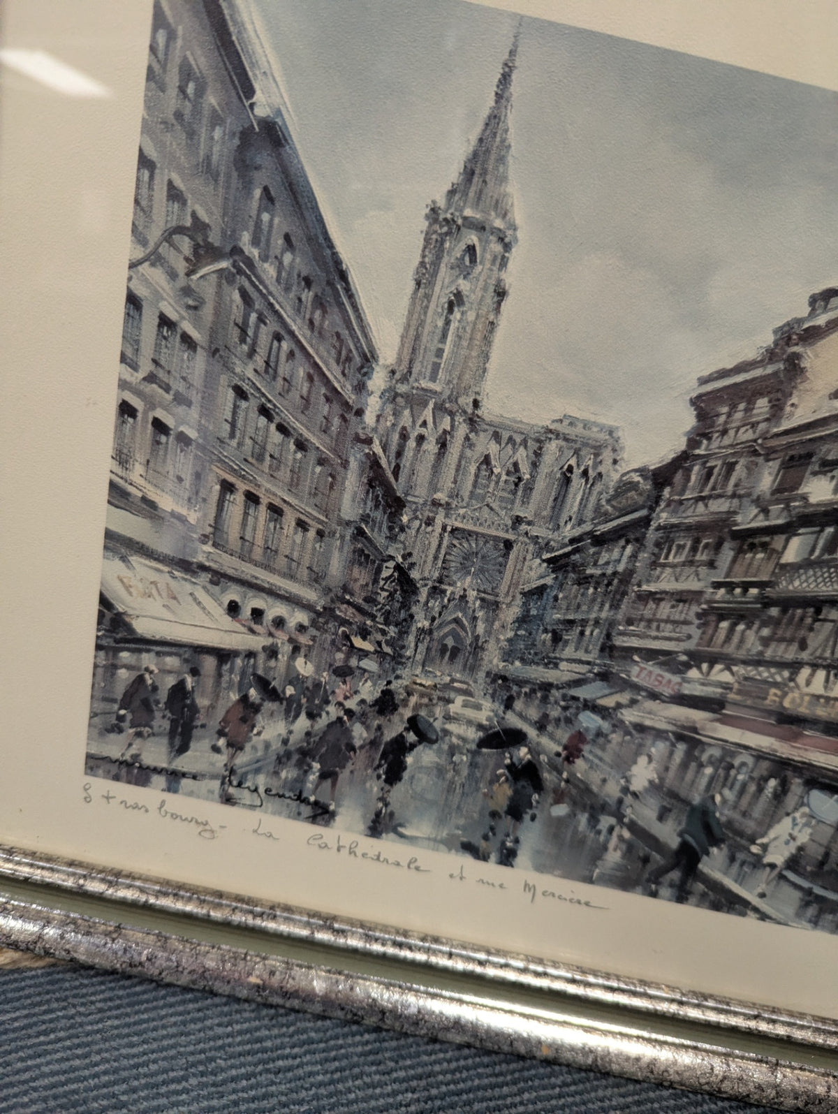 1973 Watercolor "Strasbourg" by M. Legendre