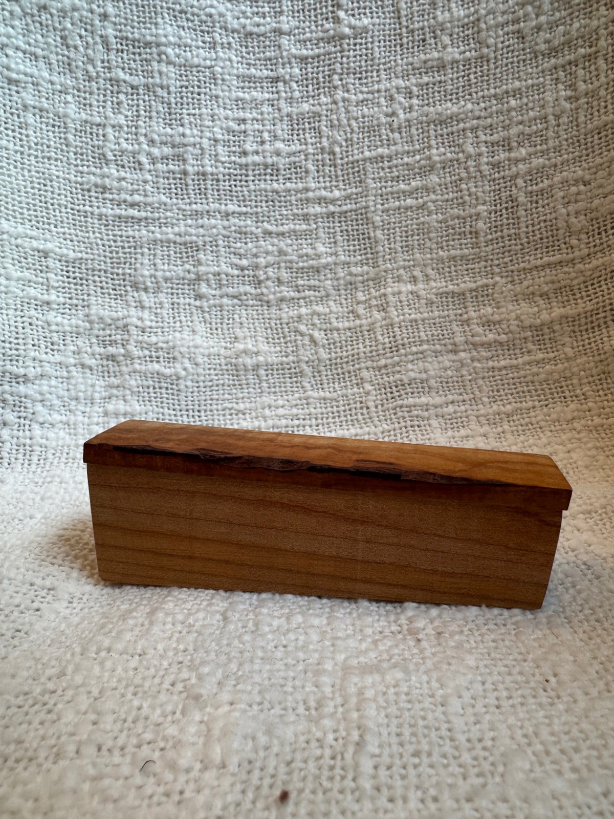 Hand made unique Live edge Wooden mini box w /lid