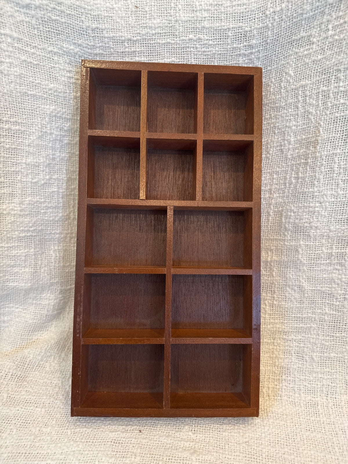Vintage wooden display shelf