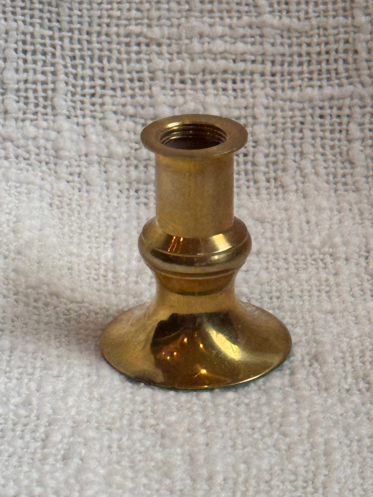 Set of 6 vintage brass mini canal sticks