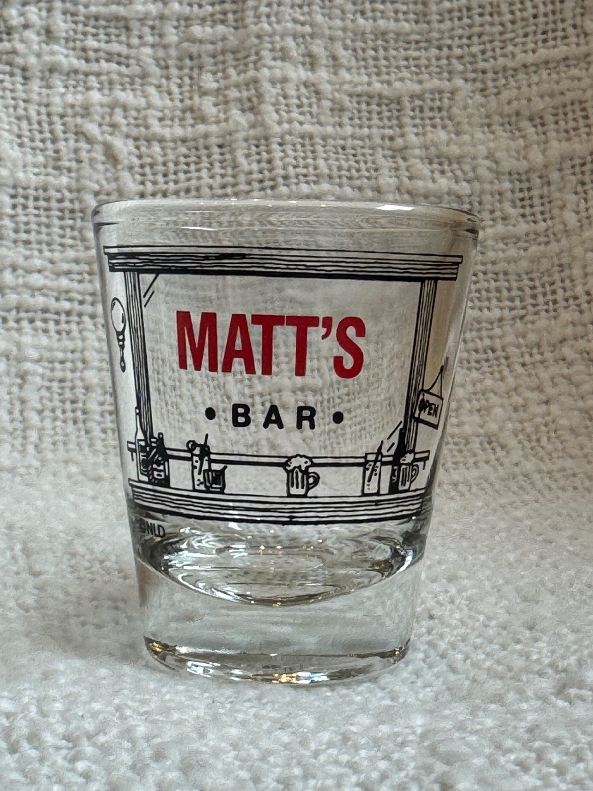 Matt’s Bar glass