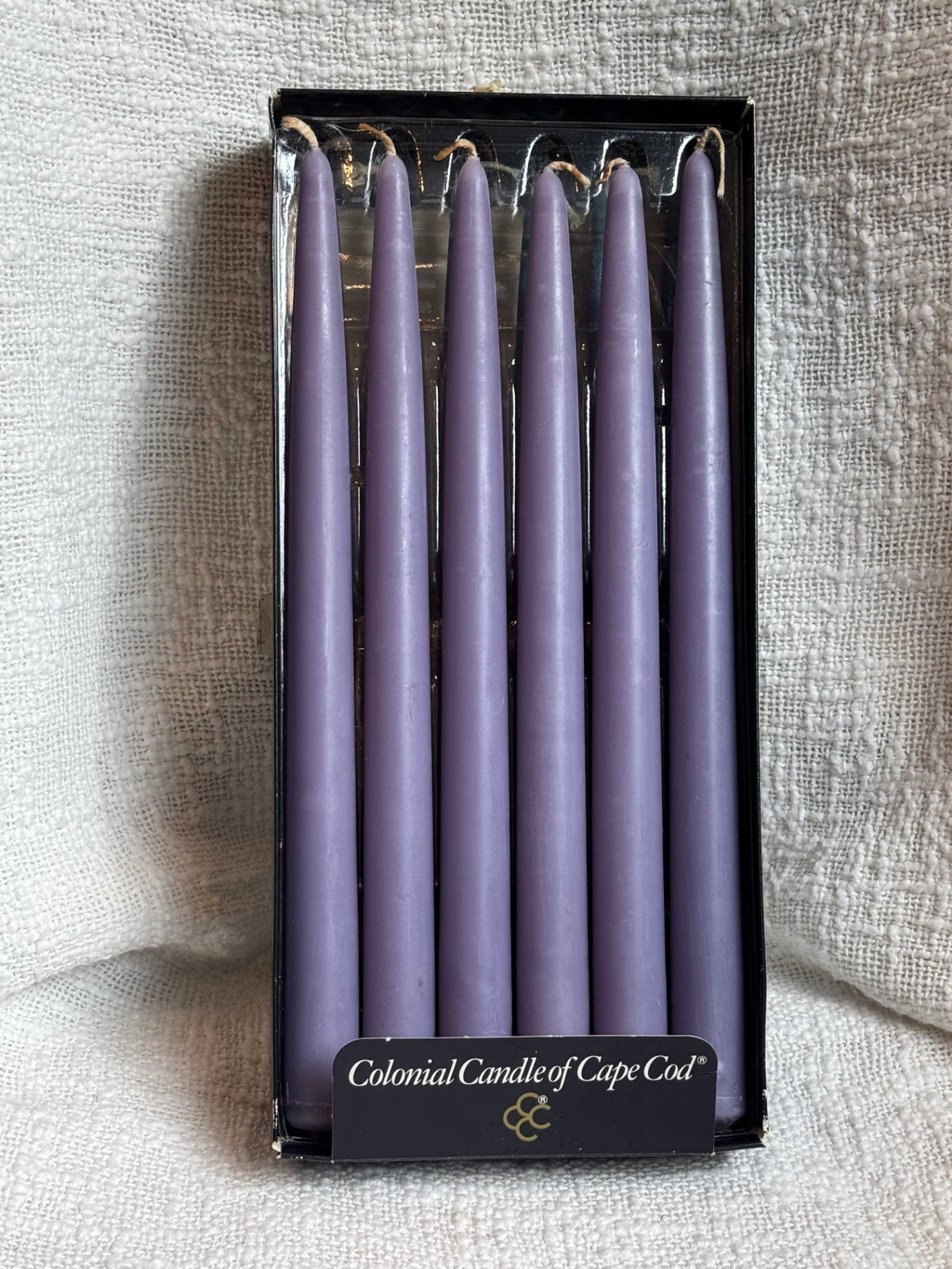 Individual Lavender purple colonial candle of Cape Cod