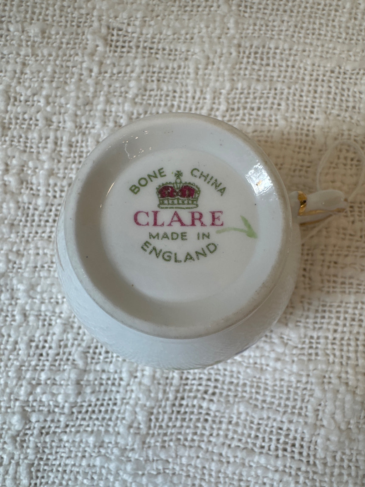 Teacup & Saucer Blue Clare England