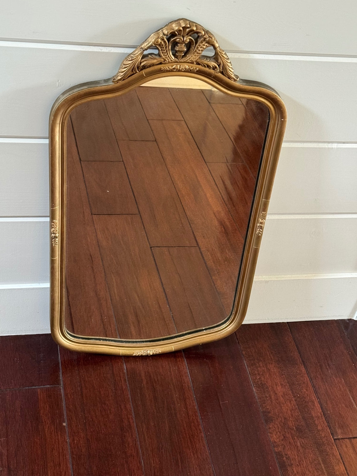 Antique mirror gold tone