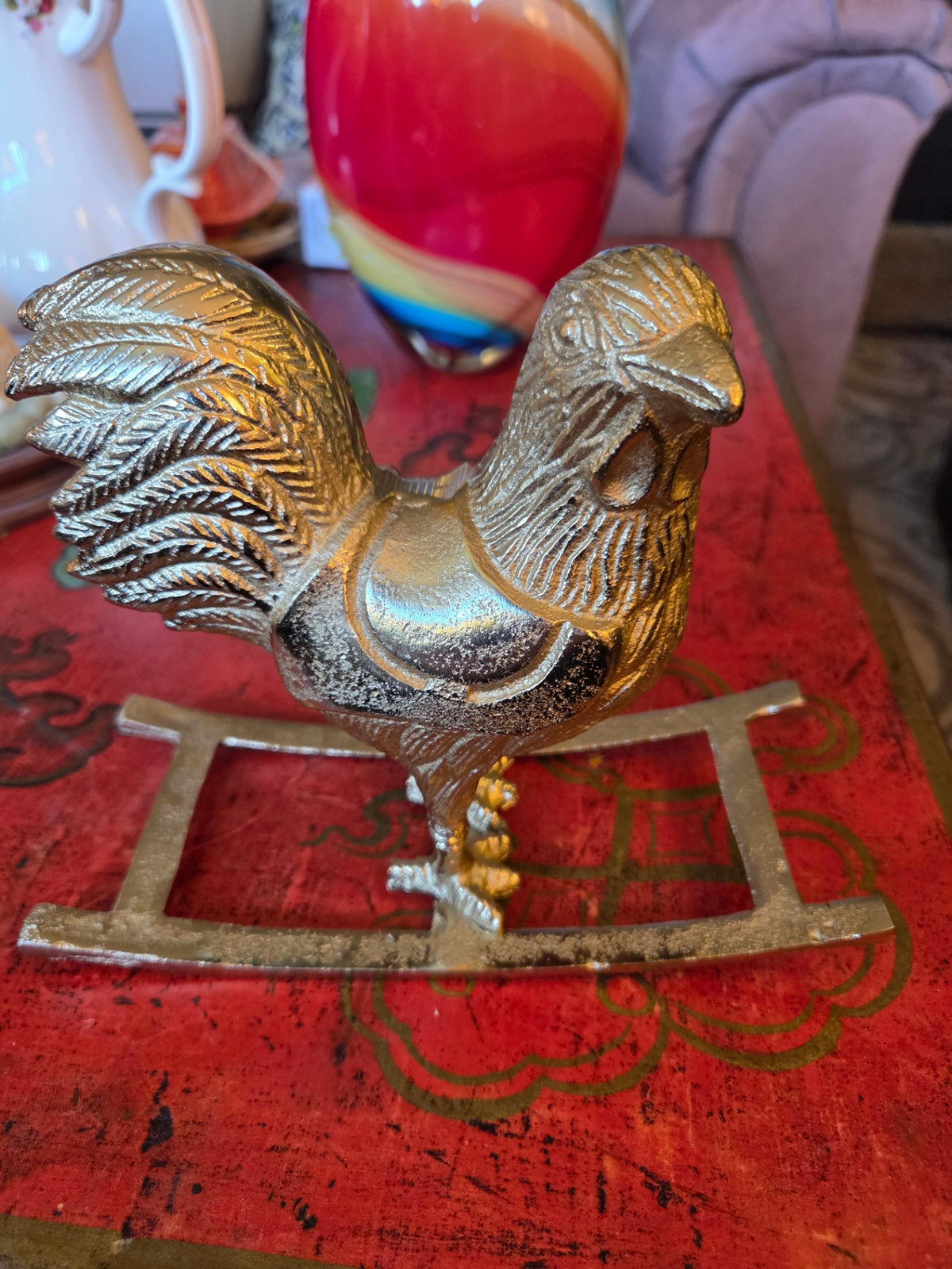 Vintage rocking rooster